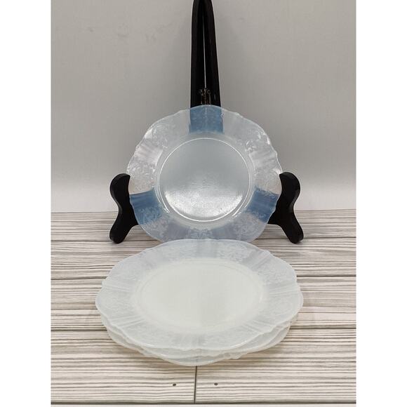 Macbeth Evans American Sweetheart Monax White Salad Dessert Plate 6.25" (Qty 4) - Picture 1 of 3